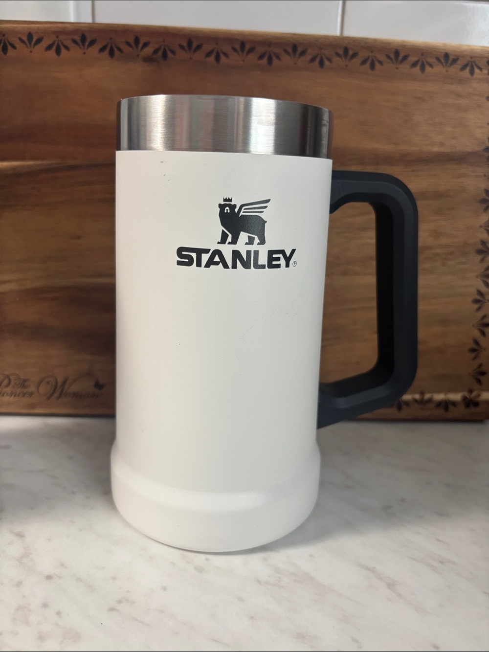 Stanley White Adventure Big Grip Beer Stein